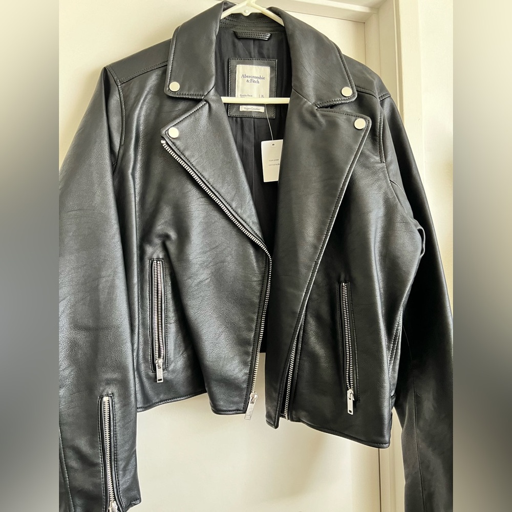 Black moto jacket